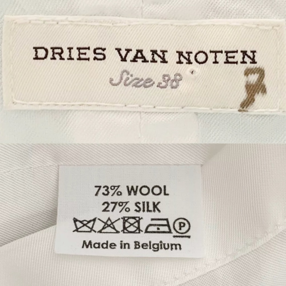 Dries Van Noten Dress Silk Wool Painted 38 - Picture 4 of 5